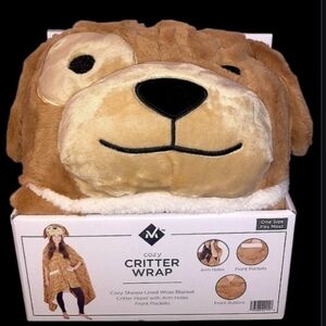 Cozy Critter Wrap Blanket with Hood